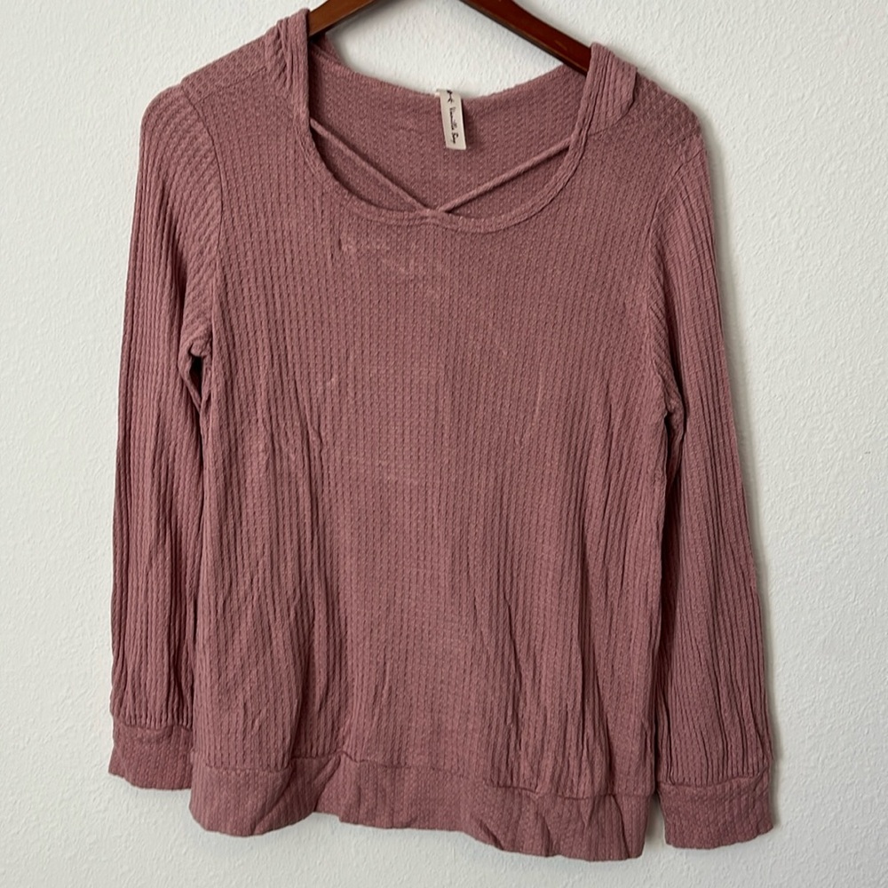 BOUTIQUE Pink Hooded Long Sleeve Top